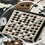 tabuleiro do jogo GO unindo oriente com ocidente